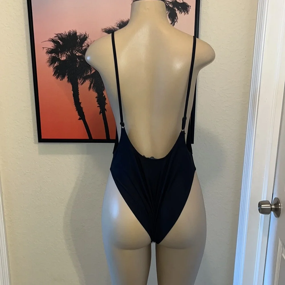 SOLD Nasty Gal Cut Out Back High Leg Swimsuit - Picture 6 of 10